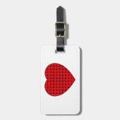 Weaved Red Heart Bagagelabel (Voorkant verticaal)
