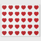 Weaved Red Heart Cadeaupapier (Vlak)
