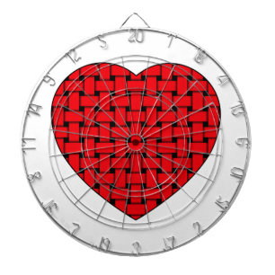 Weaved Red Heart Dartbord