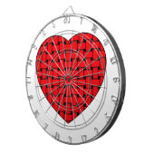 Weaved Red Heart Dartbord (Voorkant Rechts)