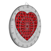 Weaved Red Heart Dartbord (Voorkant Links)