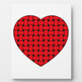 Weaved Red Heart Fotoplaat (Voorkant)