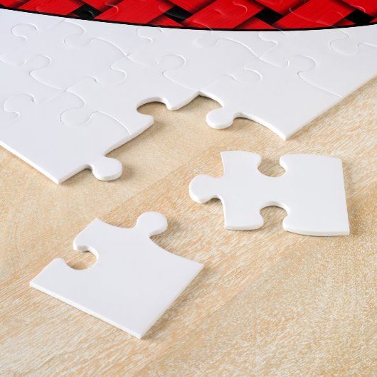 Weaved Red Heart Legpuzzel (Zijkant)