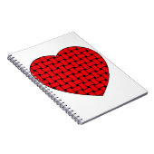 Weaved Red Heart Notitieboek (Rechterzijde)