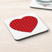 Weaved Red Heart Onderzetter (Linkerzijde)