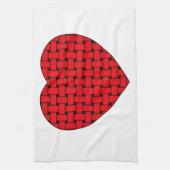 Weaved Red Heart Theedoek (Verticaal)