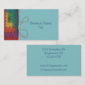 Weaved regenboogvisitekaartje visitekaartje (Voorkant / Achterkant)