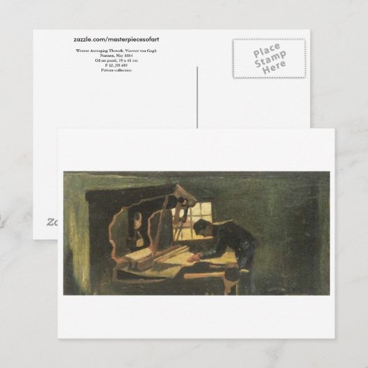 Weaver-arrange threads (F32) Van Gogh Fine Art Briefkaart (Voorkant / Achterkant)