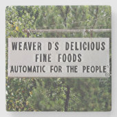 Weaver D's, Athene, Georgia, Marble Stone Onderzet Stenen Onderzetter (Voorkant)