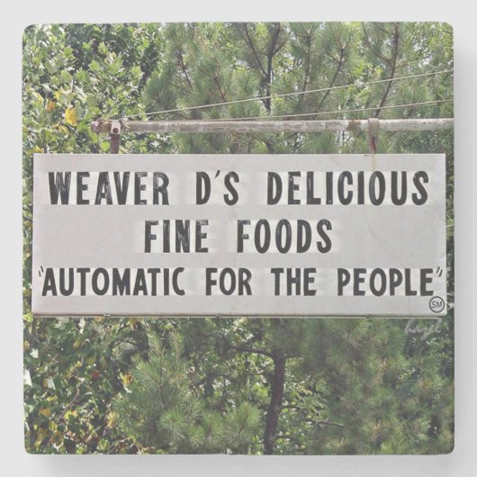 Weaver D's, Athene, Georgia, Marble Stone Onderzet Stenen Onderzetter (Voorkant)