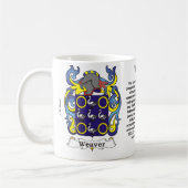 Weaver Family Coat of Arms Stein Koffiemok (Links)