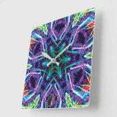 Weaver Kaleidoscope Vierkante Klok (Hoek)