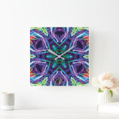 Weaver Kaleidoscope Vierkante Klok (Huis)