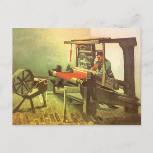 Weaver links draaiend wiel Vincent van Gogh Briefkaart (Voorkant)