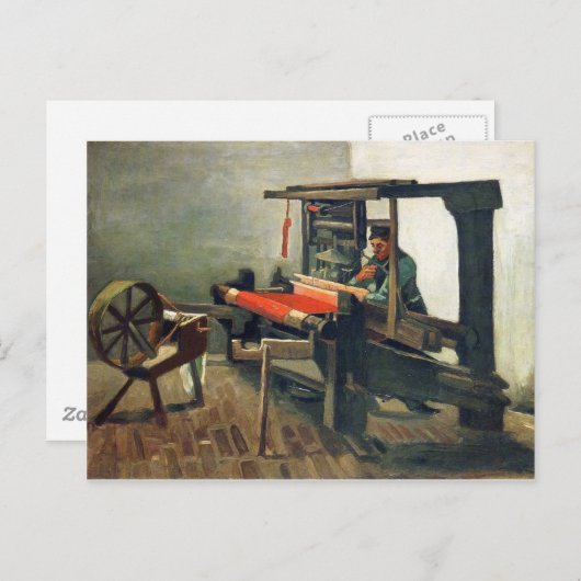 Weaver links - Vincent Van Gogh Briefkaart (Voorkant / Achterkant)