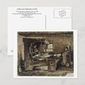 Weaver met Baby in hoge voorzitter Van Gogh Fine A Briefkaart (Voorkant / Achterkant)