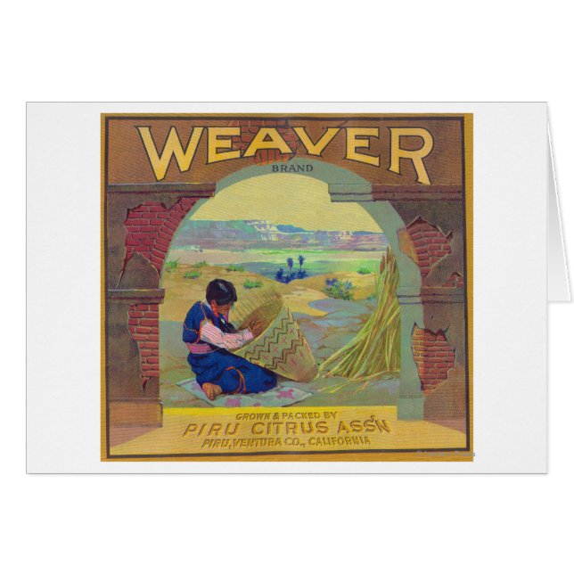 Weaver Oranje LabelPiru, CA (Voorkant Horizontaal)