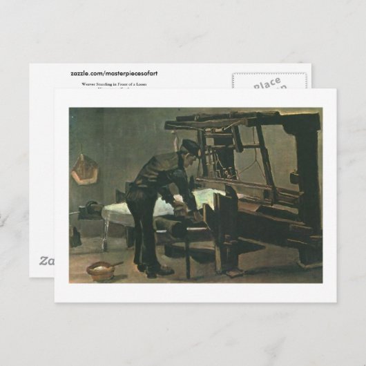 Weaver vast voor Loom Van Gogh Fine Art Briefkaart (Voorkant / Achterkant)