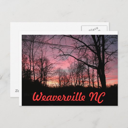 Weaverville NC Briefkaart (Voorkant / Achterkant)
