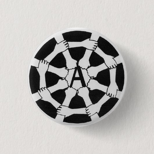 Web a logo ronde button 3,2 cm (Voorkant)