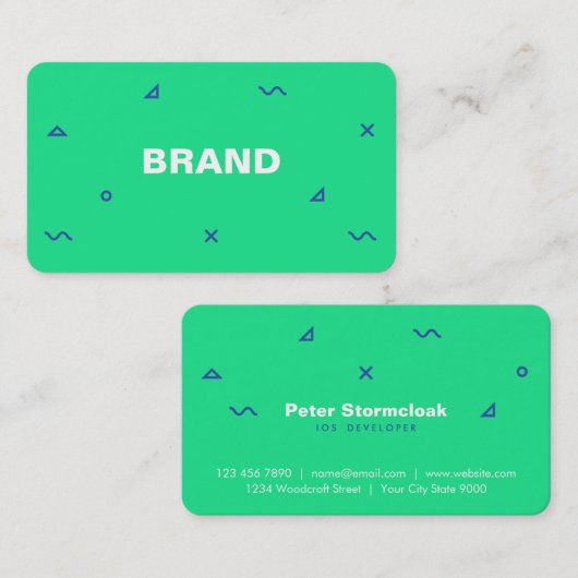 Web/App/Game-ontwikkelaar visitekaartje (Voorkant / Achterkant)