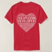 Web Application Developer Heart 1 T-shirt (Design voorkant)