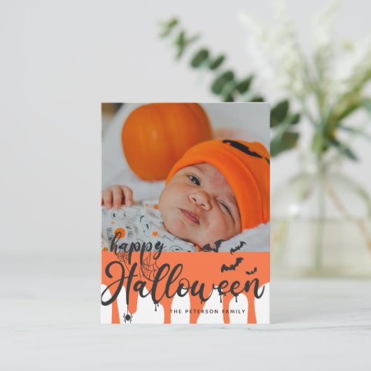 web | Bats Halloween | Happy Holiday Briefkaart (Staand voorkant)