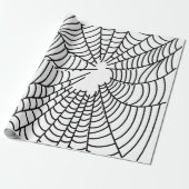 Web Black and White Spider Cadeaupapier (Uitgerold)