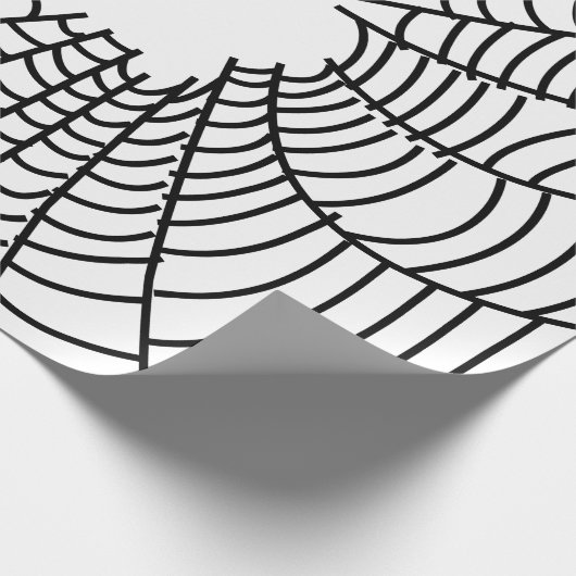 Web Black and White Spider Cadeaupapier (Hoek)