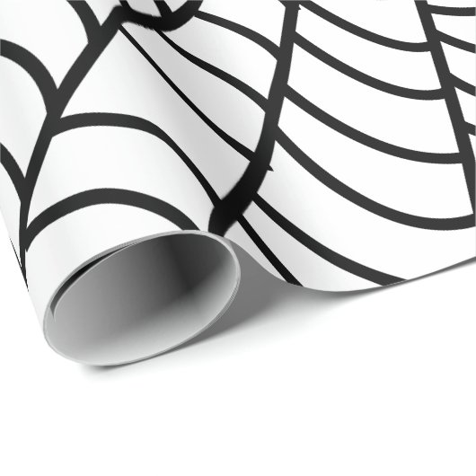 Web Black and White Spider Cadeaupapier (Rol Hoek)