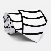 Web Black and White Spider Stropdas (Opgerold)