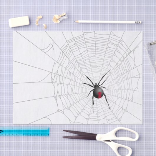 Web Black Widow Spider Tissuepapier (Craft)
