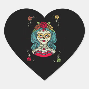 Web Catrina Día de Muertos Hart Sticker