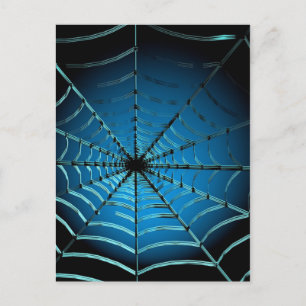 Web Cool Blue Spider Briefkaart