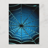 Web Cool Blue Spider Briefkaart (Voorkant)