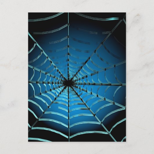 Web Cool Blue Spider Briefkaart (Voorkant)