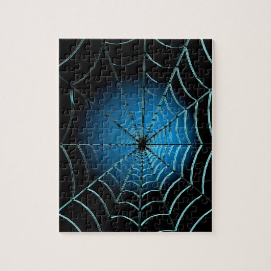 Web Cool Blue Spider Legpuzzel (Verticaal)