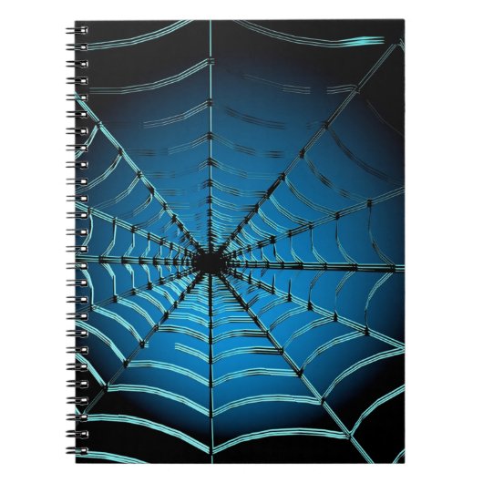 Web Cool Blue Spider Notitieboek (Voorkant)