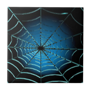 Web Cool Blue Spider Tegeltje