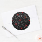 Web Creepy Halloween Spider Ronde Sticker (Envelop)