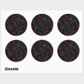 Web Creepy Halloween Spider Ronde Sticker (Vel)