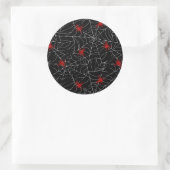 Web Creepy Halloween Spider Ronde Sticker (Tas)