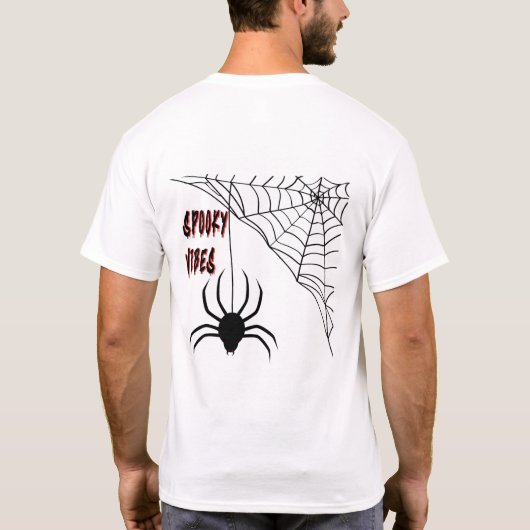Web Creepy Halloween Spider T-shirt (Achterkant)
