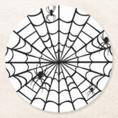 Web Creepy Spider Ronde Kartonnen Onderzetter (Voorkant)