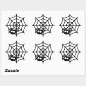 Web Cute Halloween Spider Ronde Sticker (Vel)