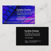 Web Design-1 Bedrijfskaart malplaatje (koninklijk Visitekaartje (Voorkant / Achterkant)