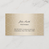 Web Design Black & Gold Geometric Visitekaartje (Achterkant)