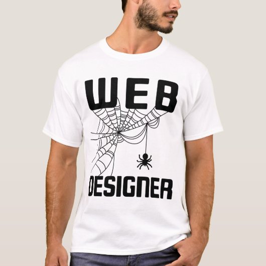 Web Designer Design Website Developer Spider T-shirt (Voorkant)
