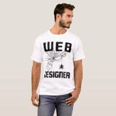 Web Designer Design Website Developer Spider T-shirt (Voorkant volledig)