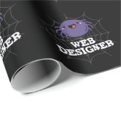 Web Designer Funny Spider Pun Dark BG Cadeaupapier (Rol Hoek)
